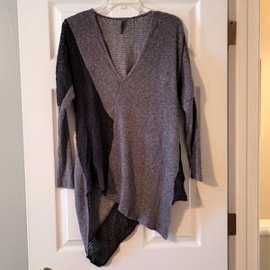 XCVI Mixed Material Top